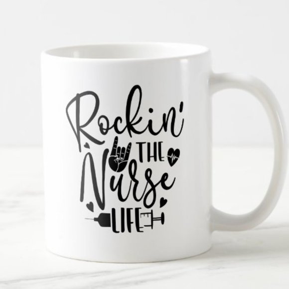 ROCKING THE NURSE LIFE 12 OZ MUG - Picture 2 of 3